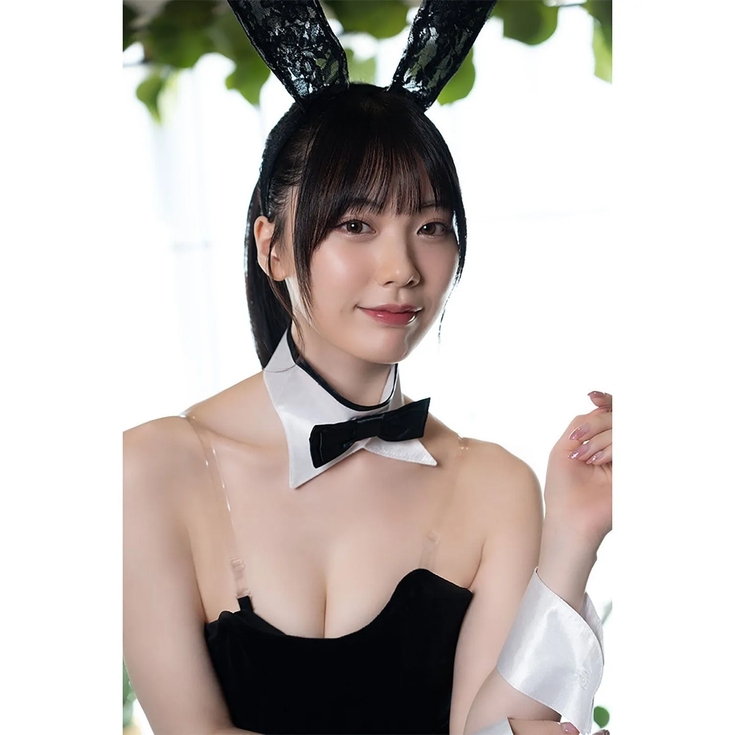 AandT - Fluffy and Cute Sexy Bunny Girl Costume (Black)