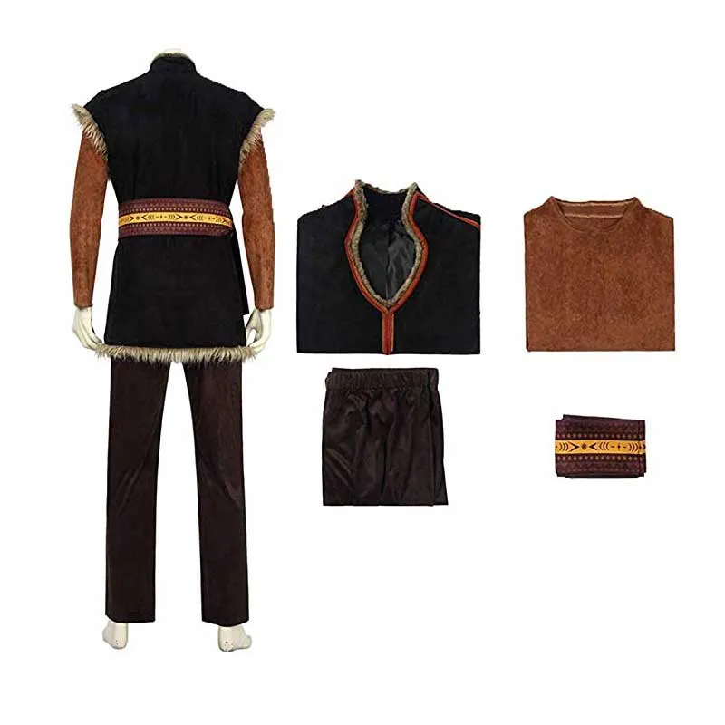 ACcosplay Frozen Kristoff Cosplay Costumes Mens Halloween Outfit