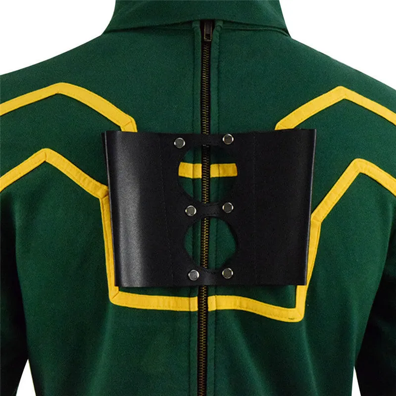 ACcosplay Kick Ass Costume Dave Lizewski Green Jumpsuit Men Cosplay Outfit