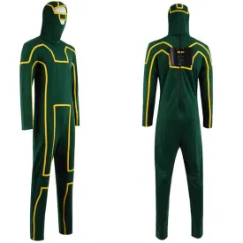 ACcosplay Kick Ass Costume Dave Lizewski Green Jumpsuit Men Cosplay Outfit