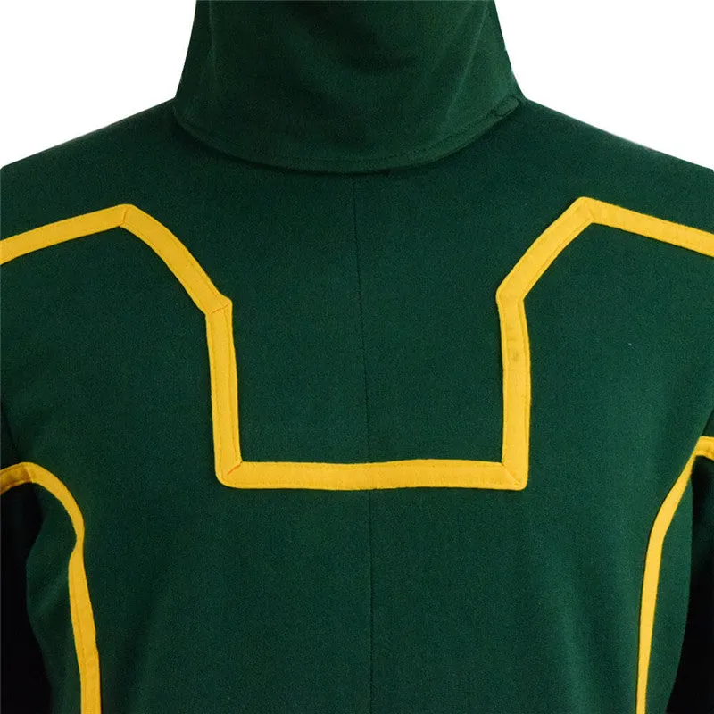 ACcosplay Kick Ass Costume Dave Lizewski Green Jumpsuit Men Cosplay Outfit