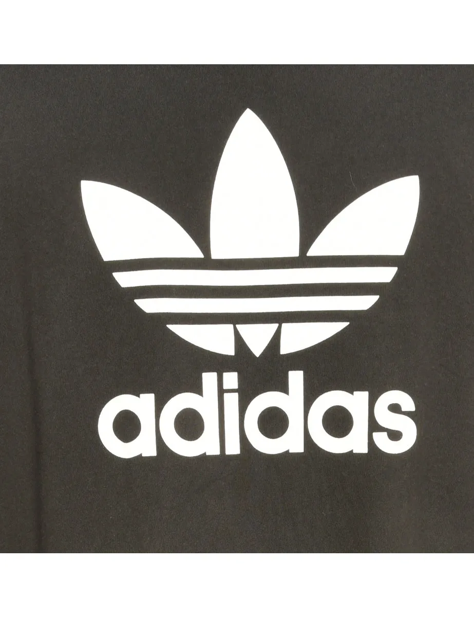 Adidas Printed Black & White T-shirt - L