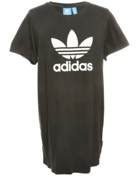 Adidas Printed Black & White T-shirt - L