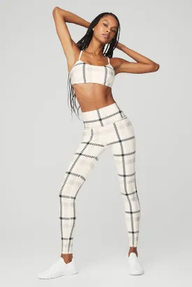 Airlift Magnified Plaid Intrigue Bra & High-Waist Legging Set