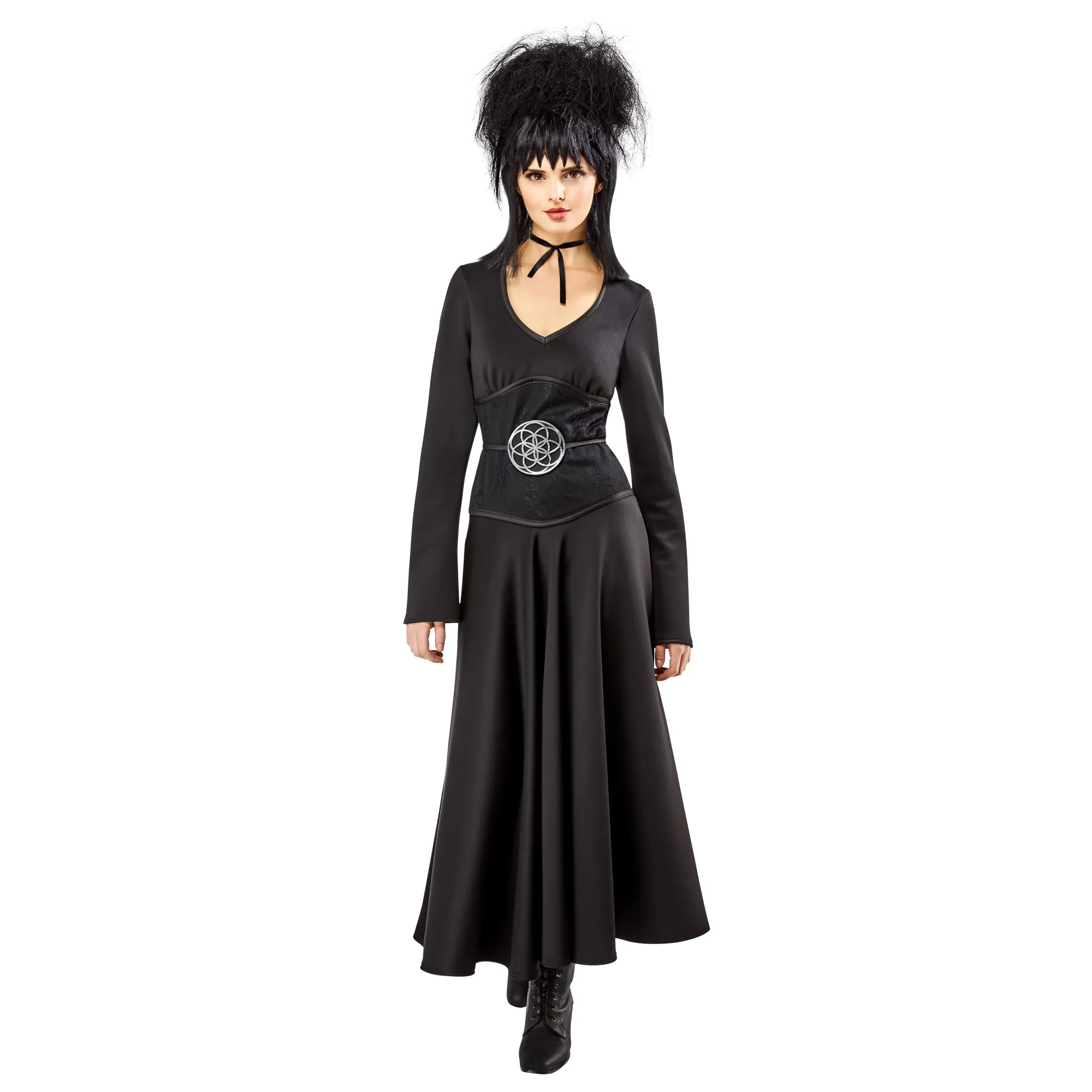 Beetlejuice 2 Lydia Costume for Adults, Black Dress