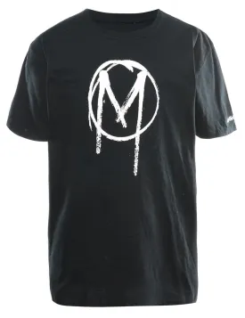 Black Printed T-shirt - M