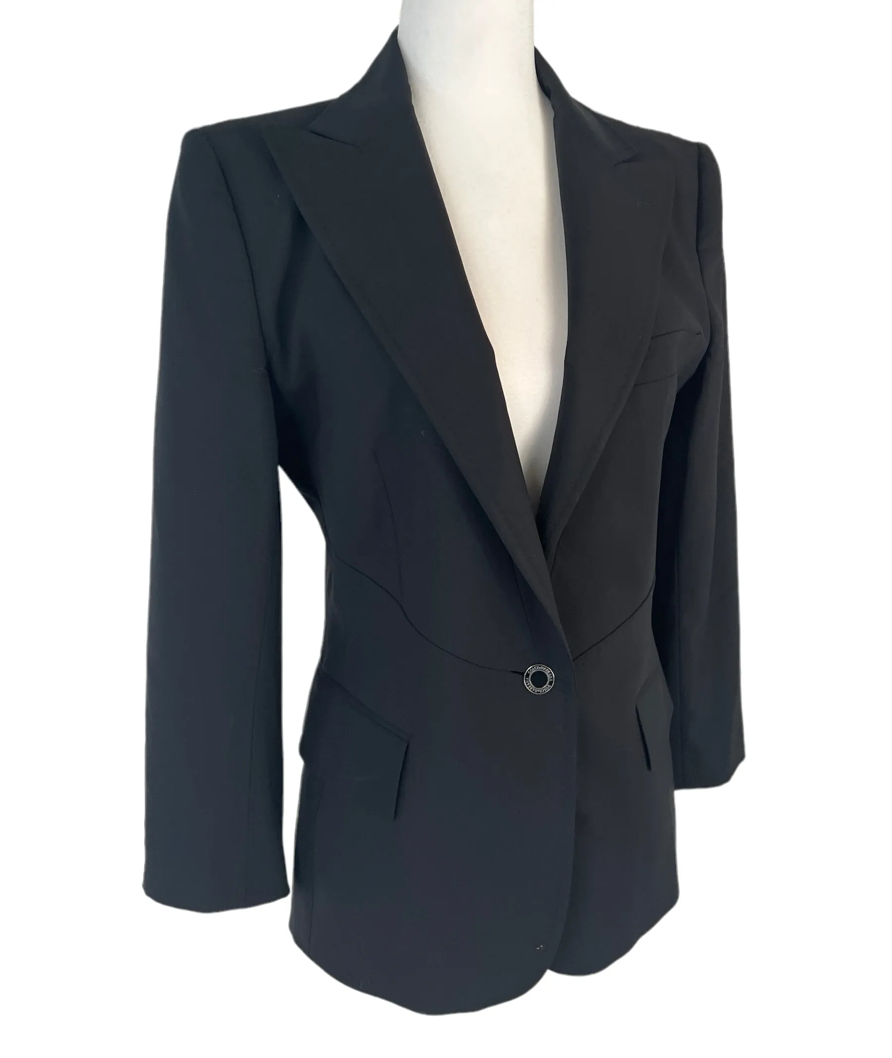 Black Wool Blazer - L