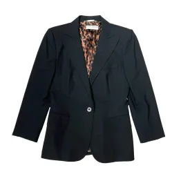 Black Wool Blazer - L