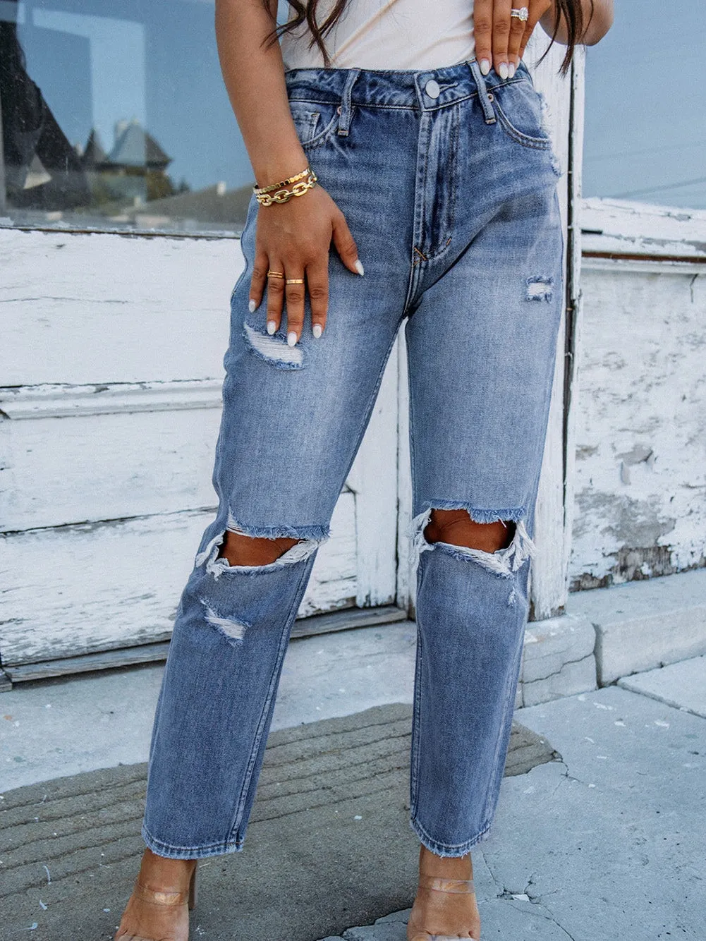 Blue Ripped Jeans