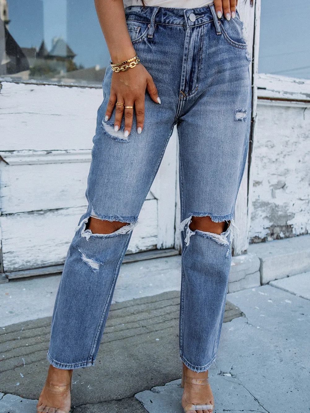 Blue Ripped Jeans