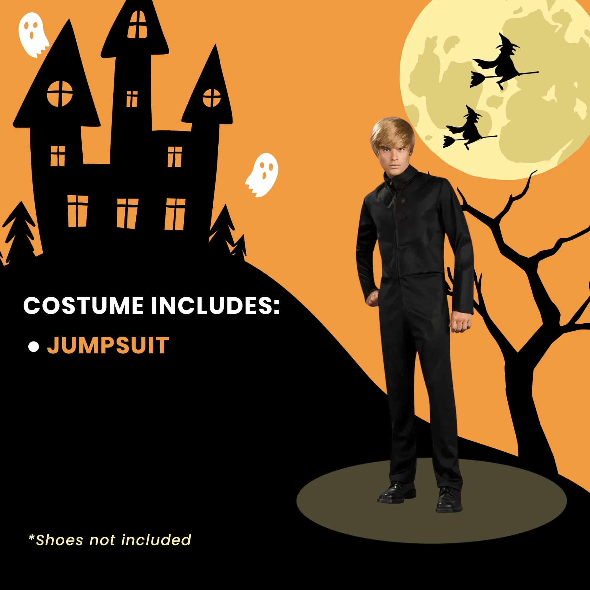 Bruno Black Outfit Costume Adult