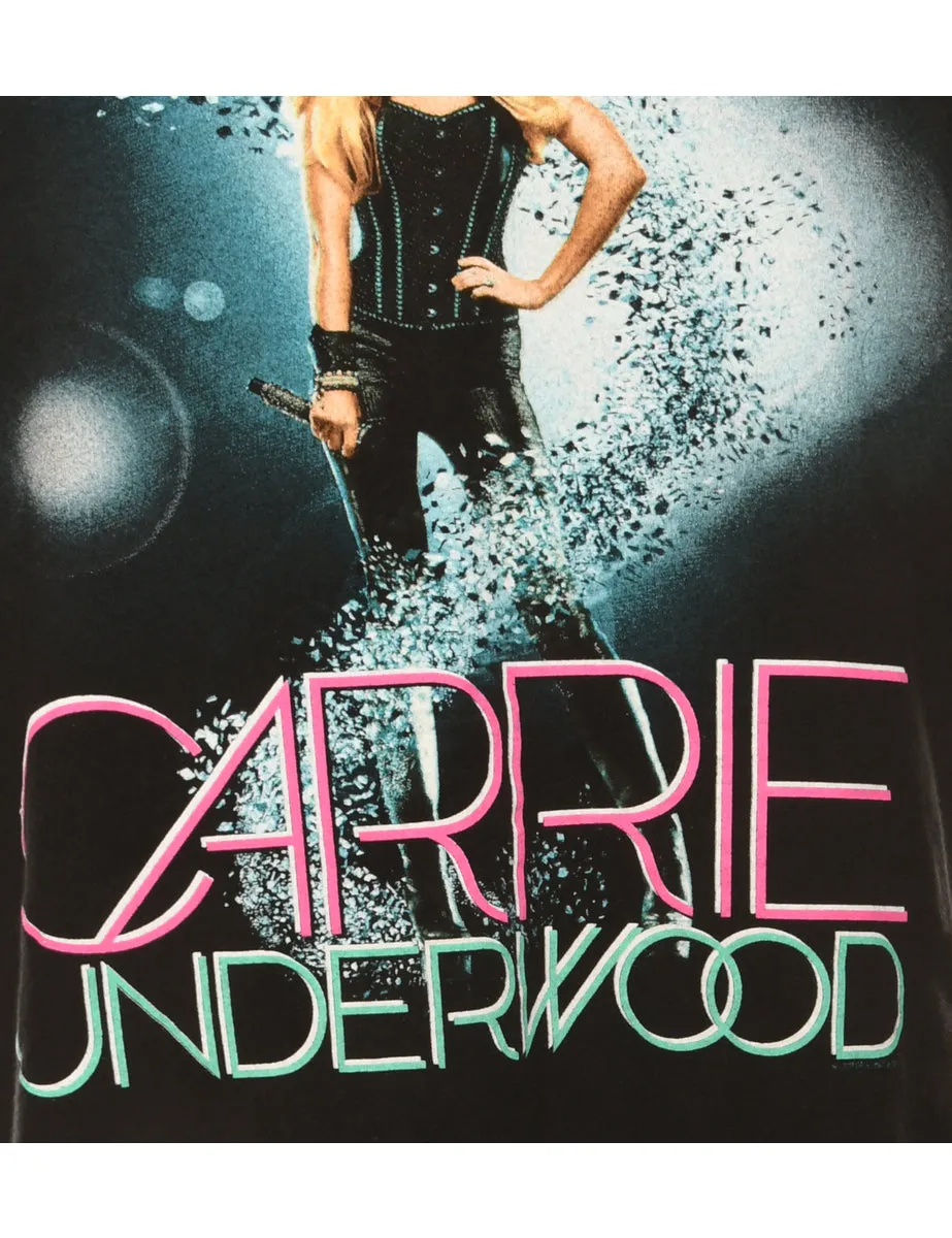 Carie Underwood Black Printed T-shirt - M