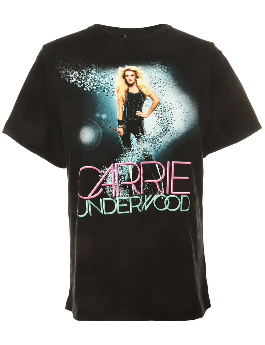 Carie Underwood Black Printed T-shirt - M