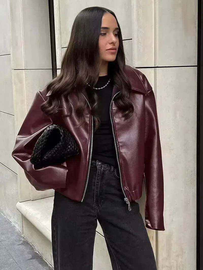 Caterina – Oversized fit – Leather jacket