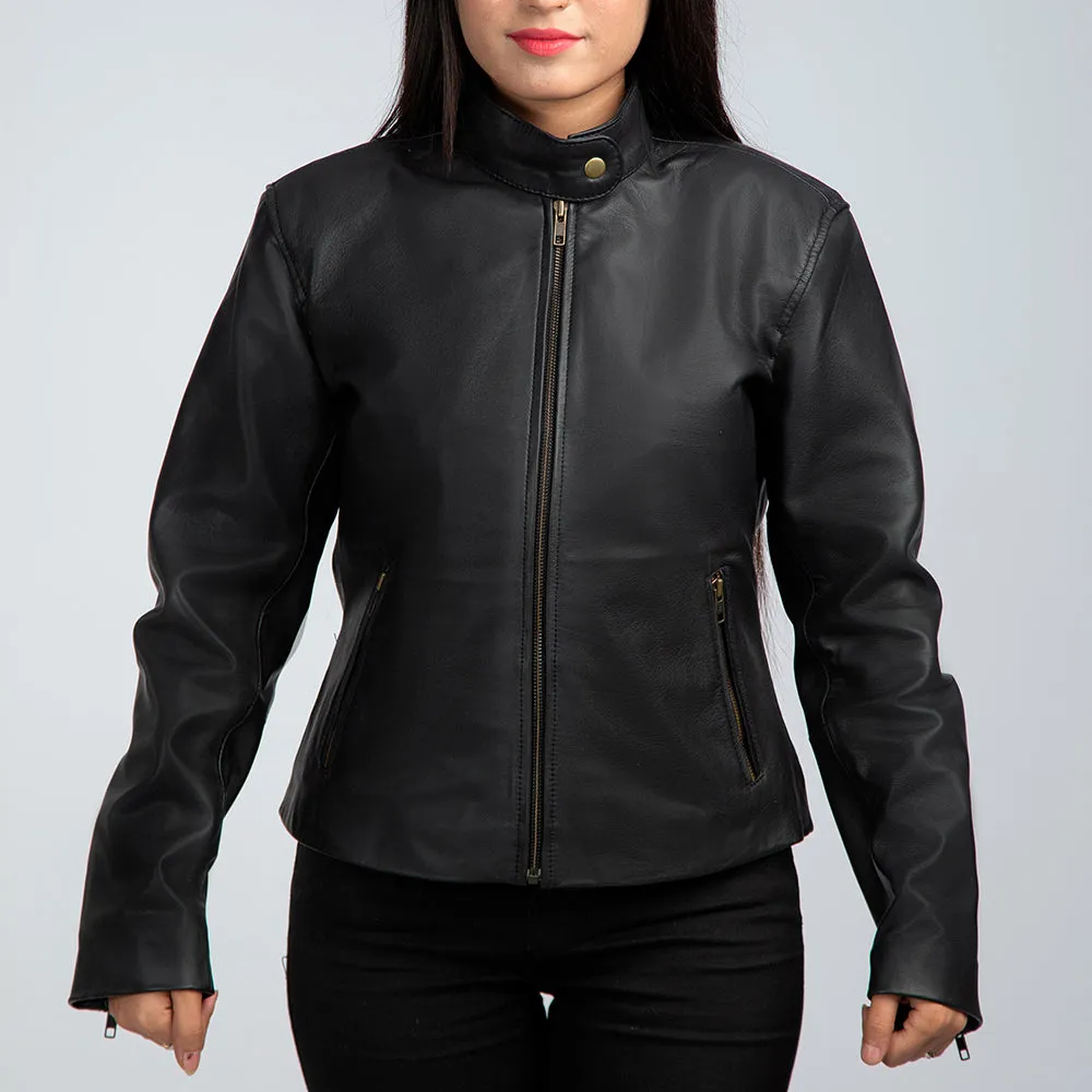 Charlotte Black Leather Jacket