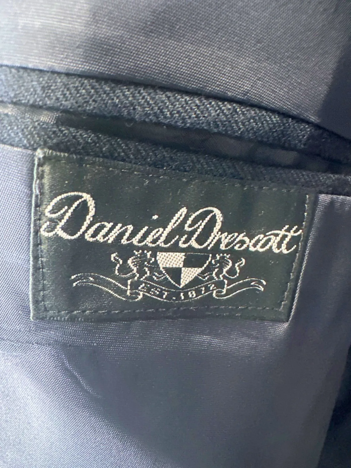 Daniel Drescott Black Double-Breasted Blazer UK L