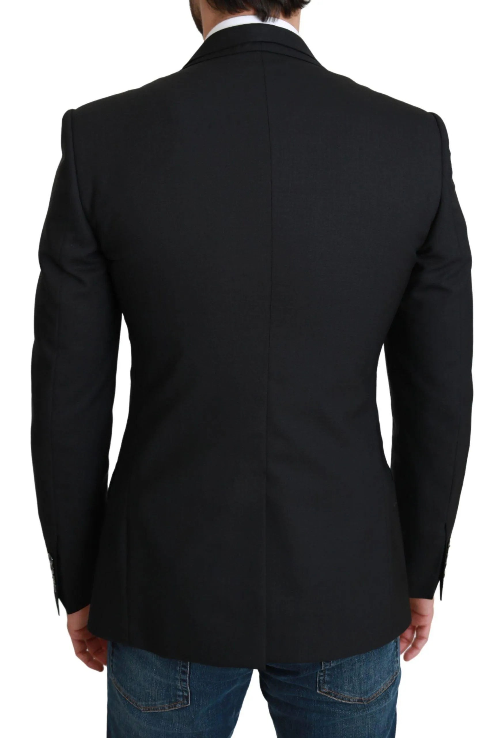 Dolce & Gabbana Elegant Black Virgin Wool Formal Blazer