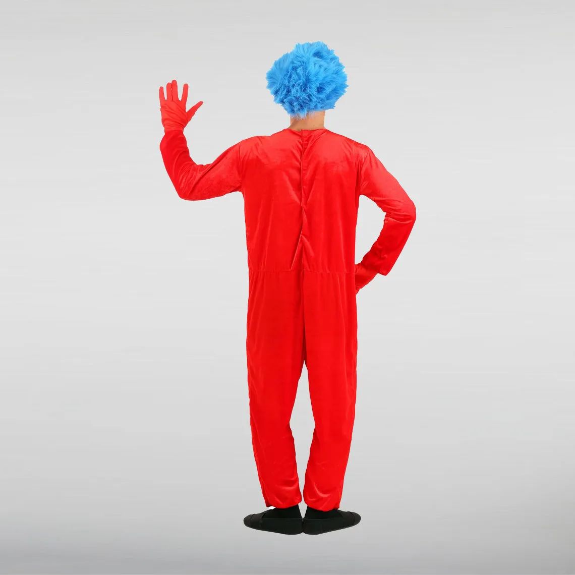 Dr Seuss Adult Thing 1 Halloween Jumpsuit Costume