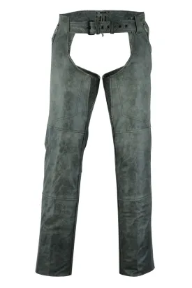 DS Unisex Double Deep Pocket Thermal Lined Chaps - GRAY