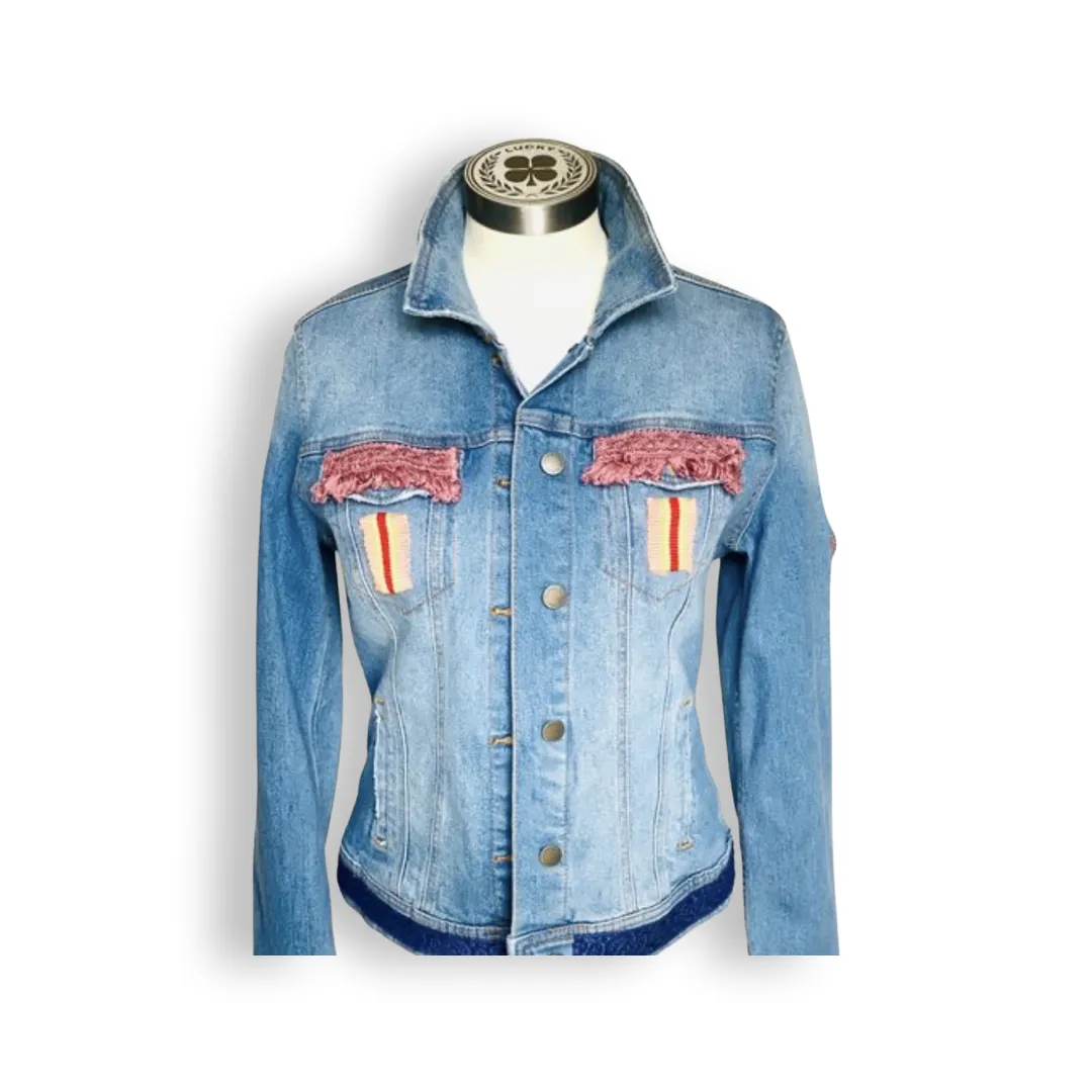 Embellished Denim Jacket- The Eboni