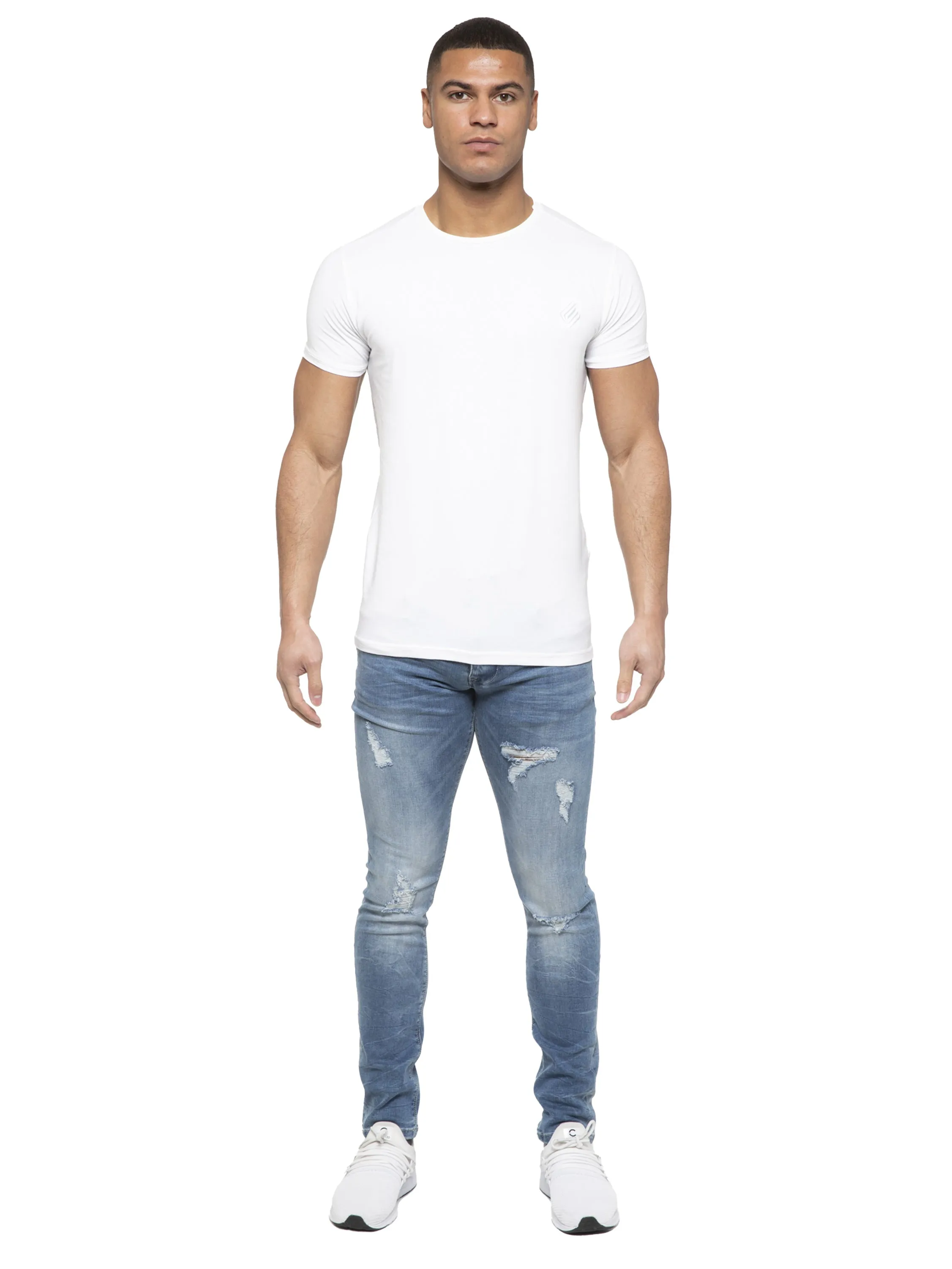 ETO | Mens Designer Hyperstretch Skinny Fit Distressed Jeans