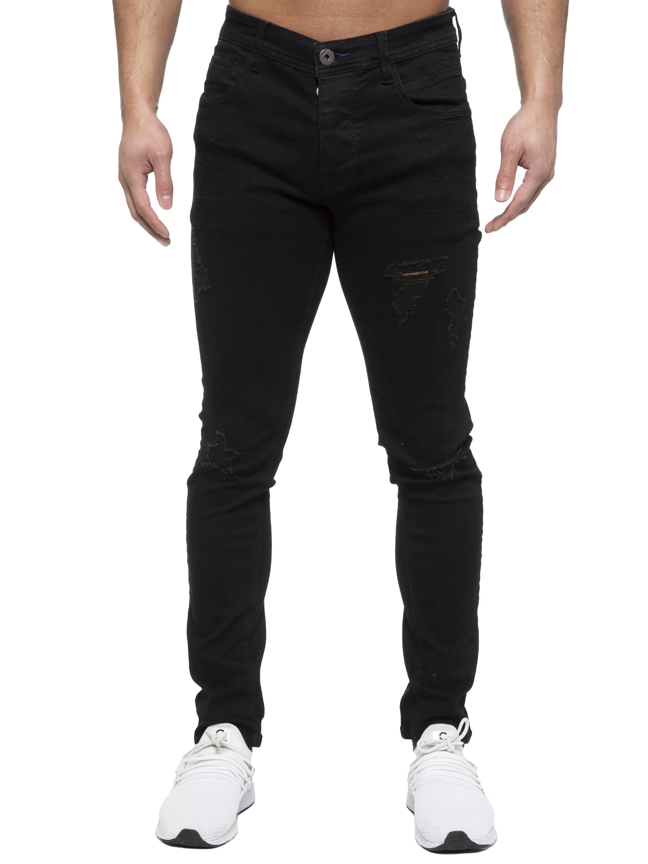 ETO | Mens Designer Hyperstretch Skinny Fit Distressed Jeans