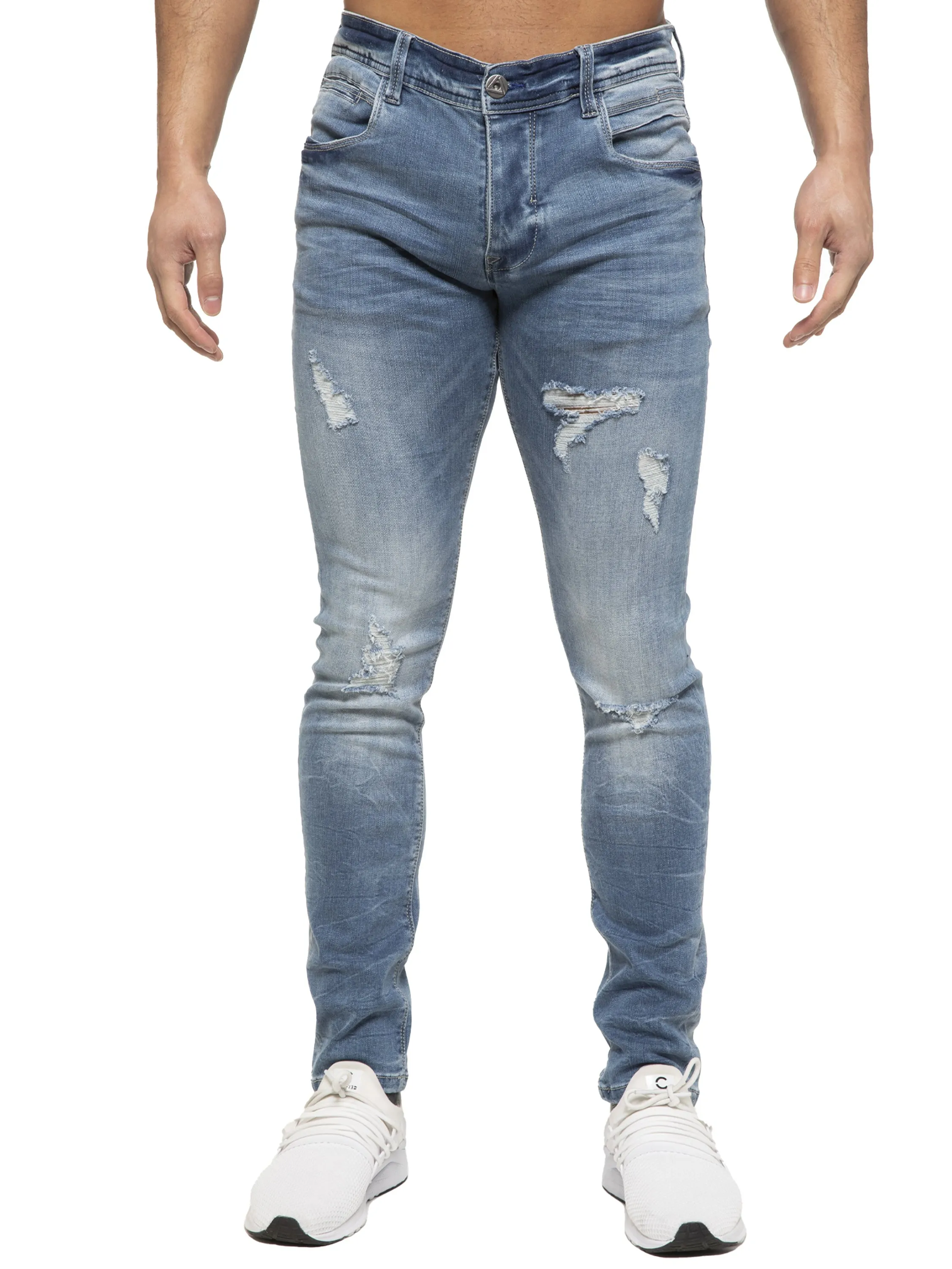 ETO | Mens Designer Hyperstretch Skinny Fit Distressed Jeans