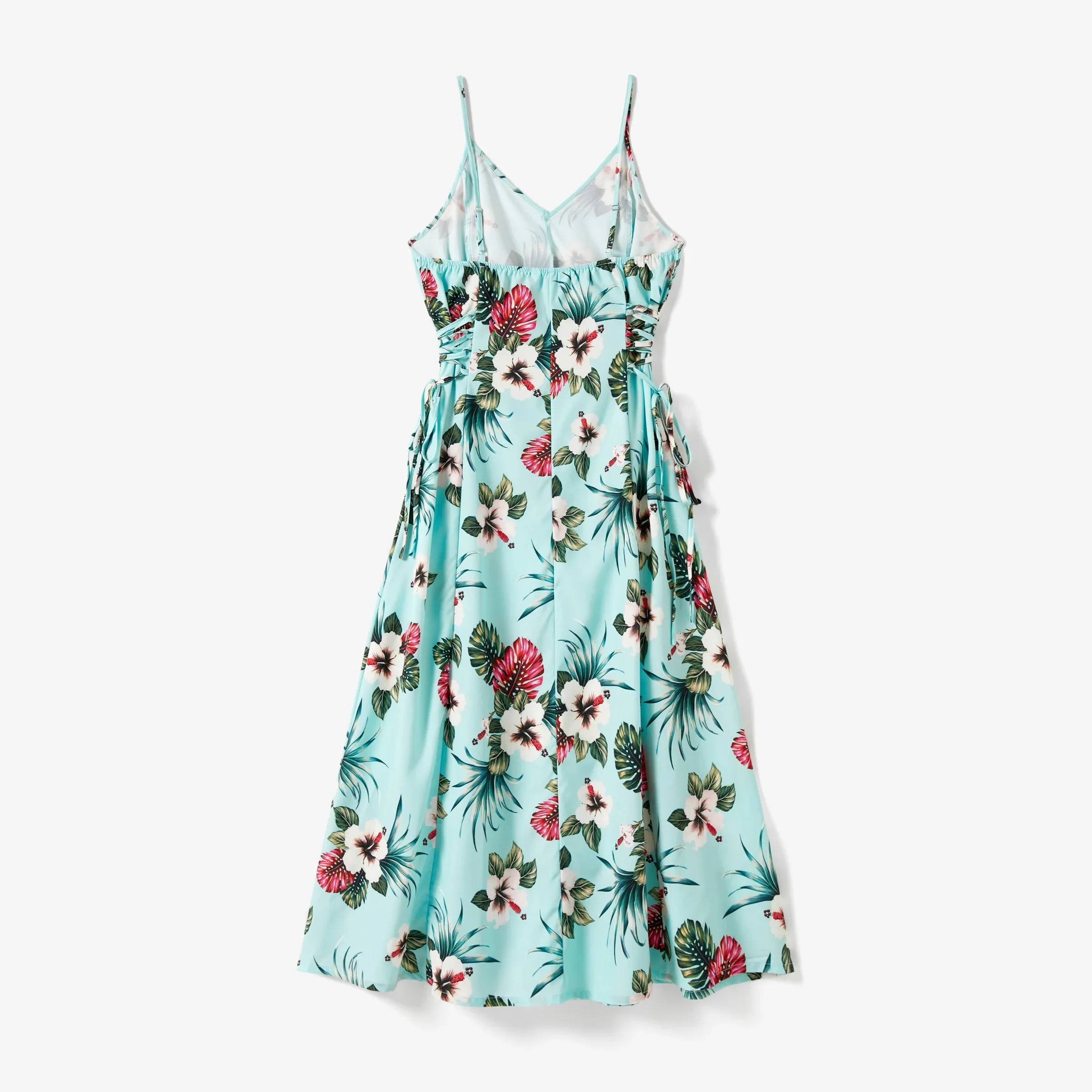 Family Matching All over Floral Print Cami Dresses and Short-sleeve Shirts/Tops Sets