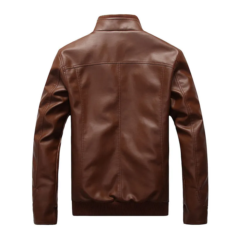 Fashion Brand Casual Leather Jacket Leather Jacket for Men stylish jacket black jacket