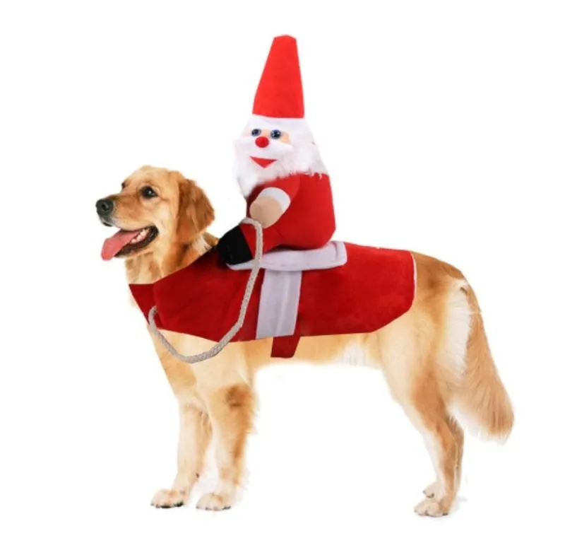 Festive Dog & Cat Christmas Outfit - Santa Claus Winter Costume