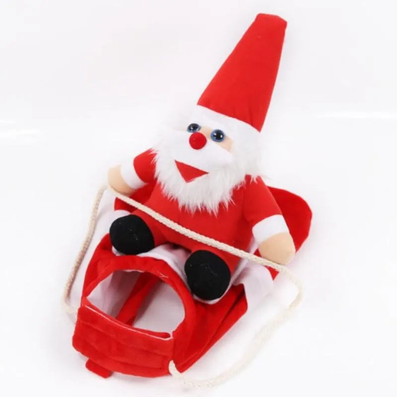 Festive Dog & Cat Christmas Outfit - Santa Claus Winter Costume