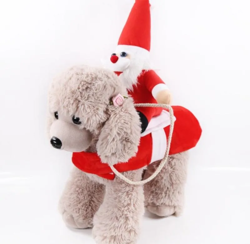 Festive Dog & Cat Christmas Outfit - Santa Claus Winter Costume