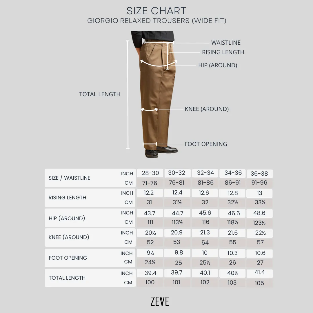 Giorgio Relaxed Trousers - Coffee (Wide Fit)