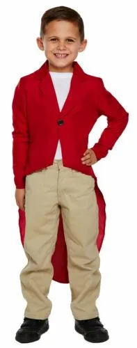 Kids Boys Fox Jacket Costume - Red World Book Day Fancy Dress Party Outfit