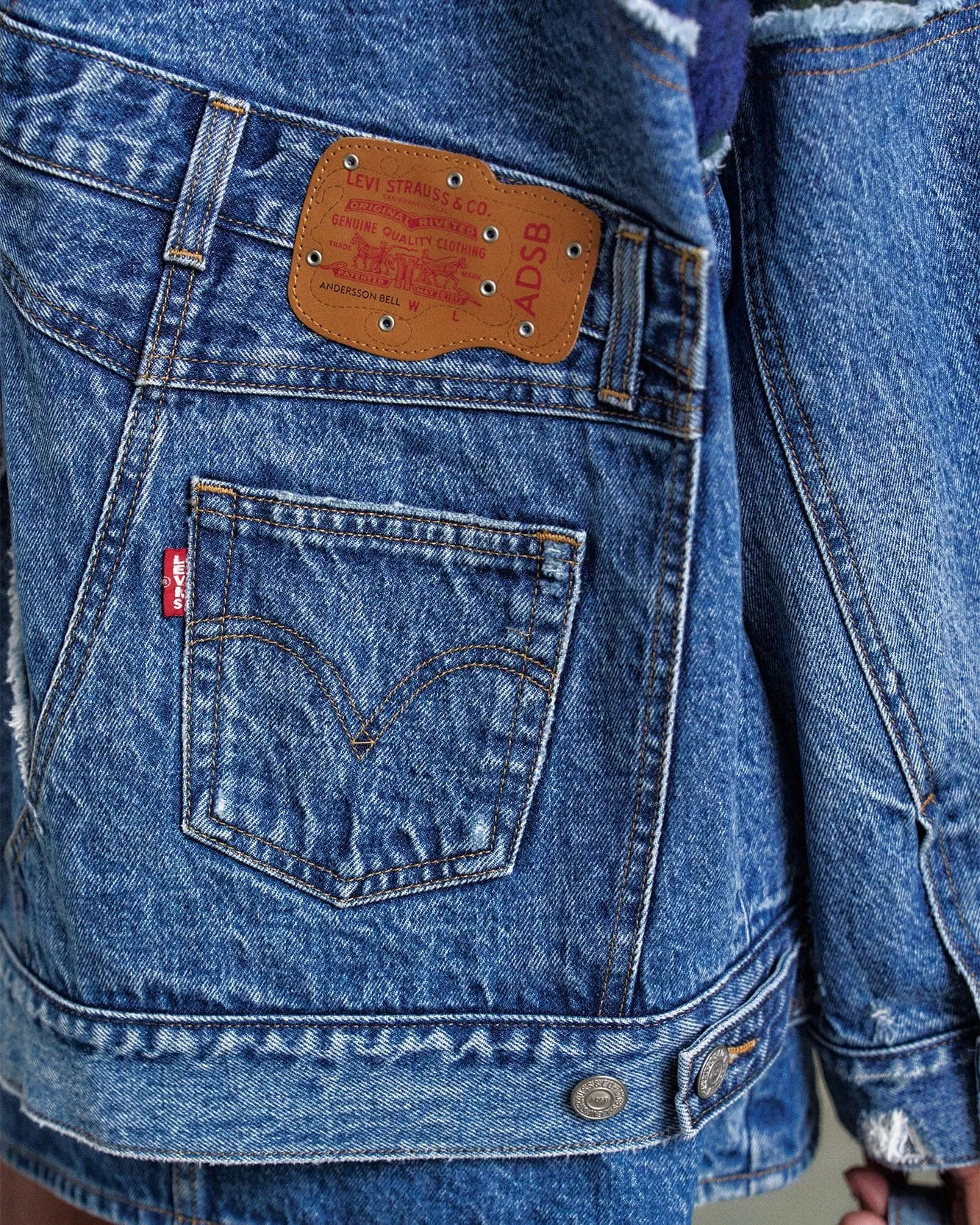 LEVIS X ADSB SPLICED TRUCKER awa670u(INDIGO/GREEN)