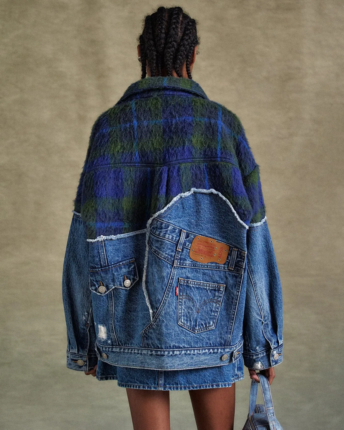 LEVIS X ADSB SPLICED TRUCKER awa670u(INDIGO/GREEN)