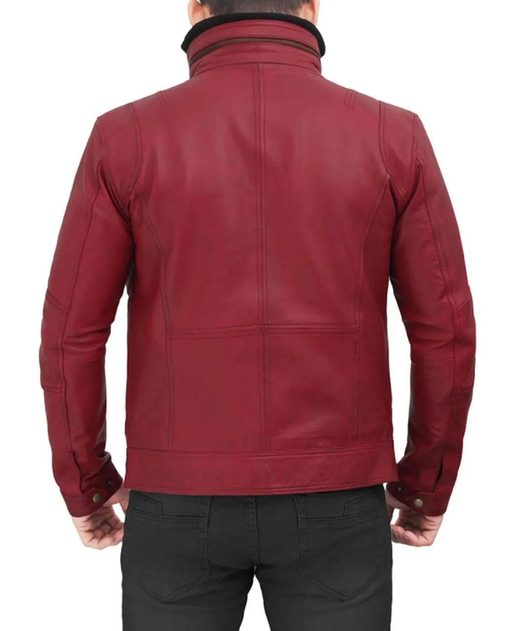 Maroon Leather Jacket | Genuine Sheep Leather Jacket