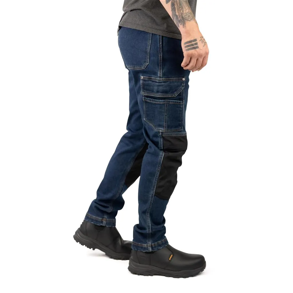 Maverick Thermal Fleece Lined Denim Pants - Black/Indigo