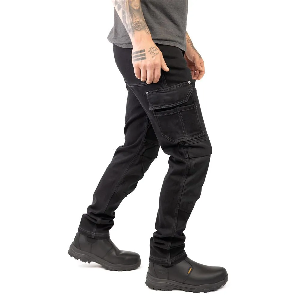 Maverick Thermal Fleece Lined Denim Pants - Black/Indigo