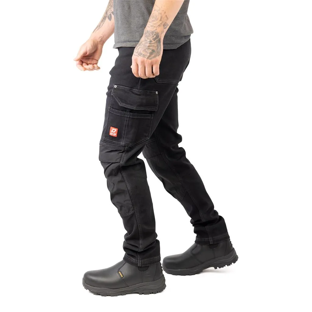 Maverick Thermal Fleece Lined Denim Pants - Black/Indigo