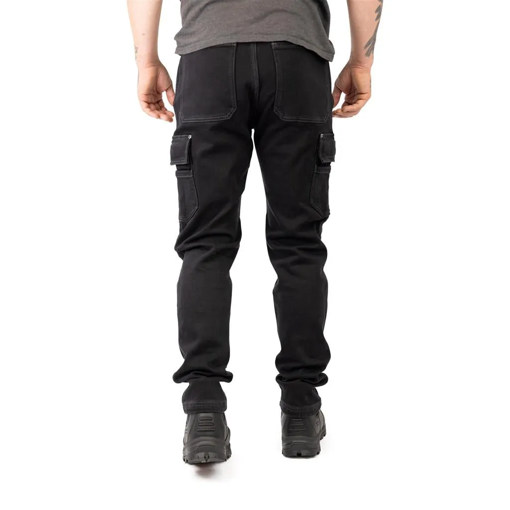 Maverick Thermal Fleece Lined Denim Pants - Black/Indigo