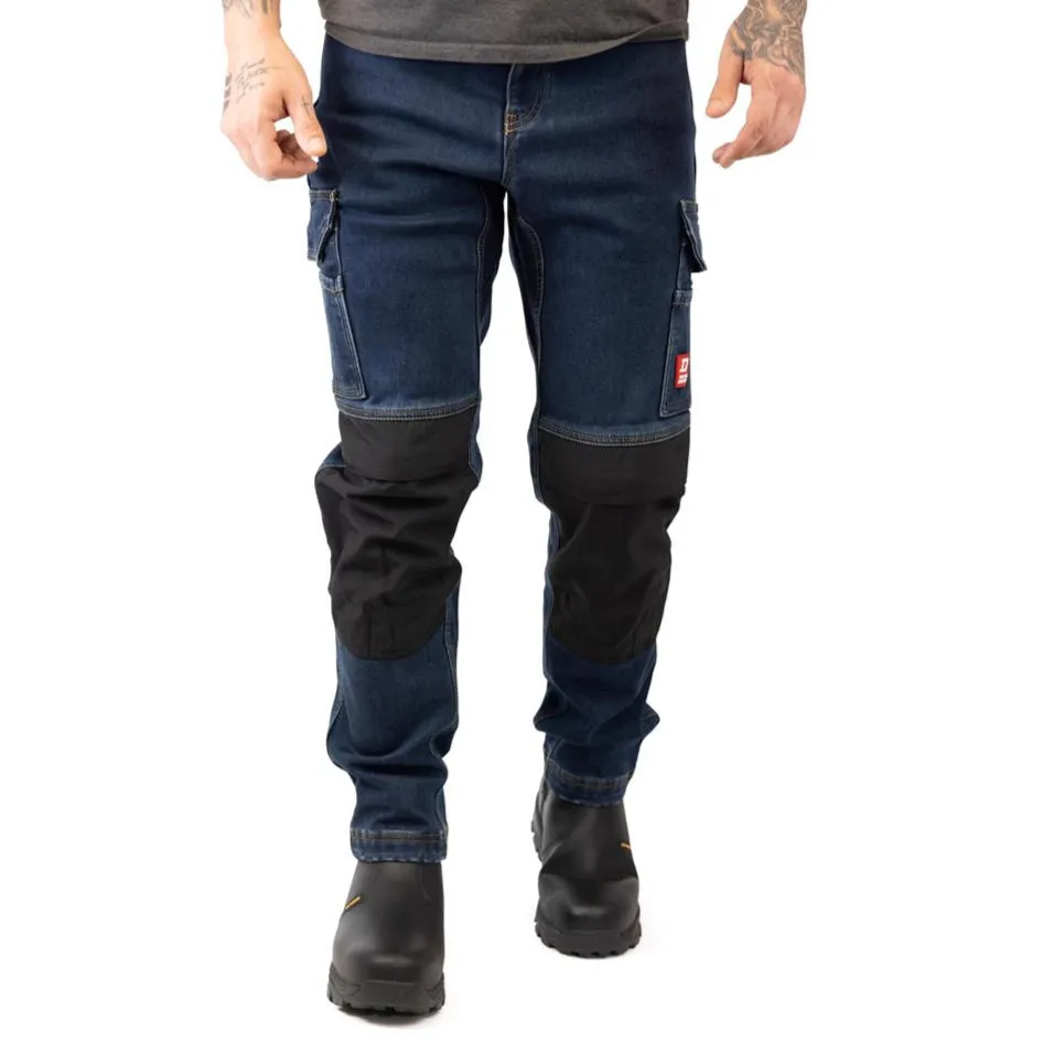 Maverick Thermal Fleece Lined Denim Pants - Black/Indigo