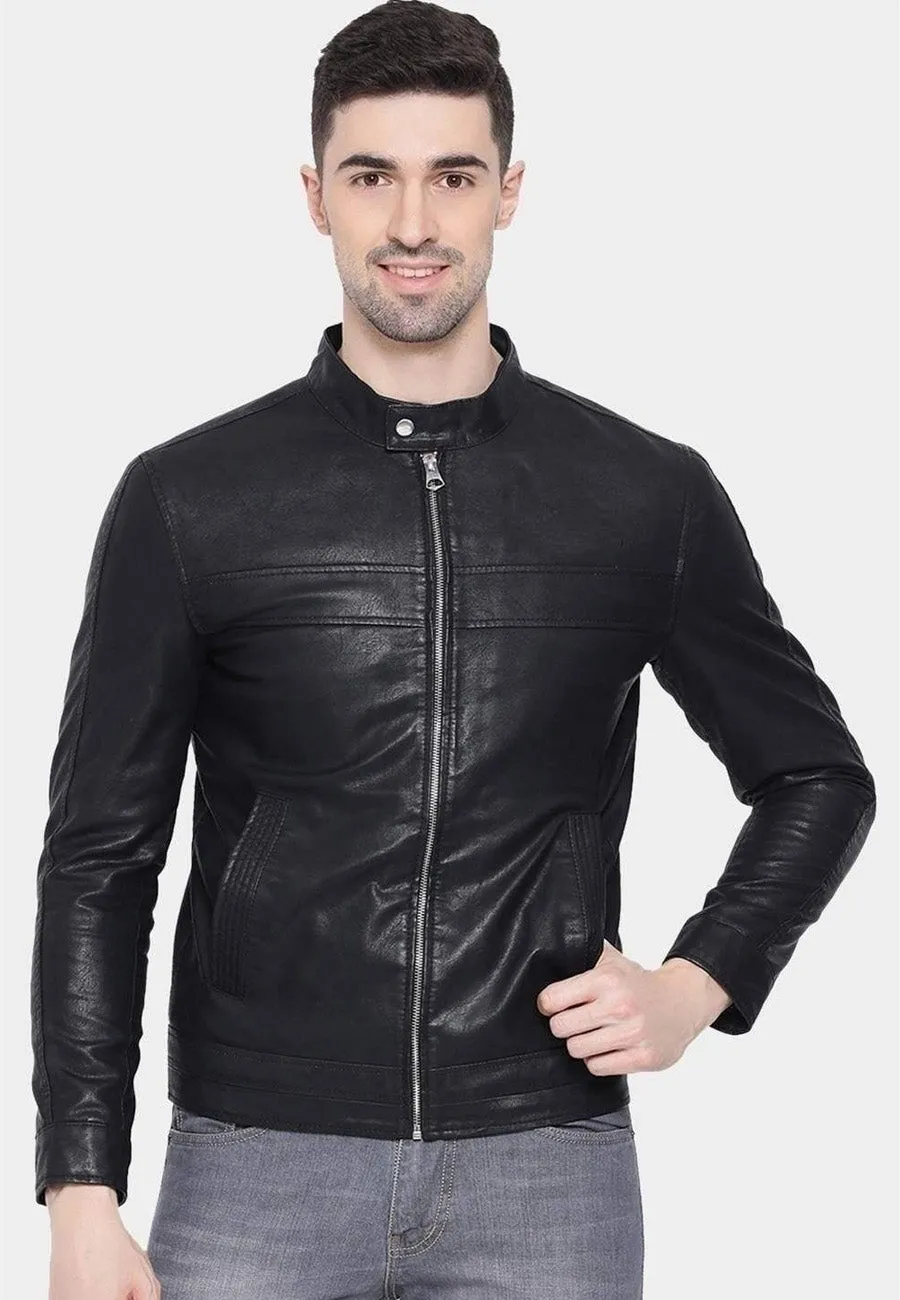 Men's Black Leather Jacket