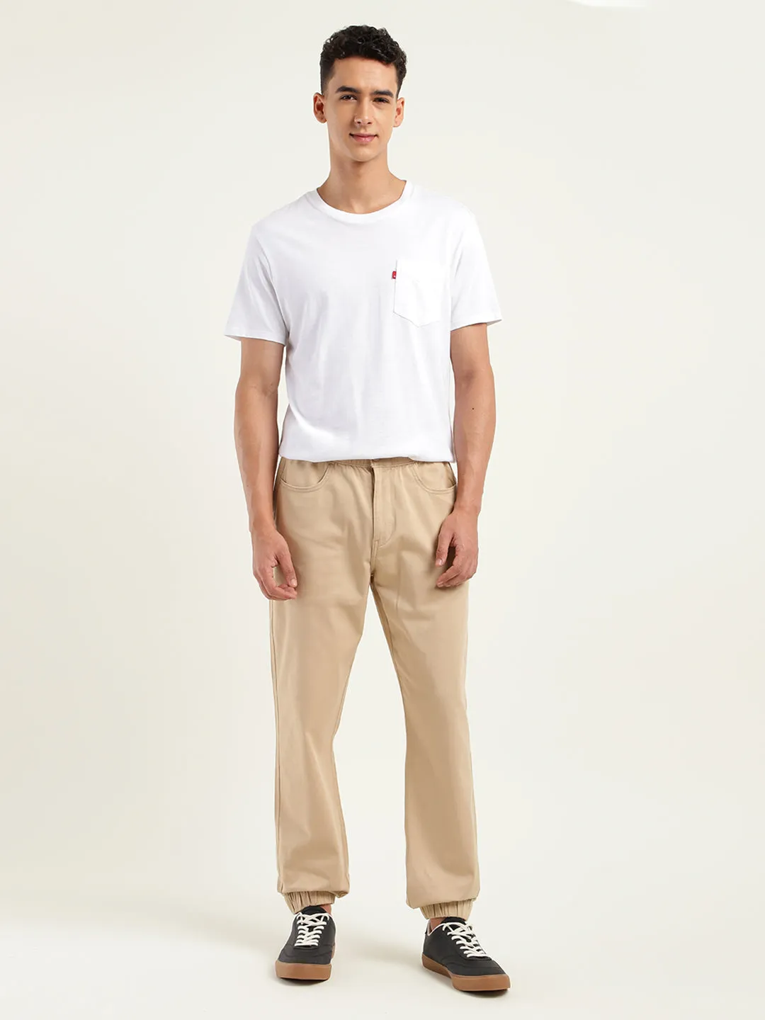 Men's Relaxed Fit Khaki Jogger Cargos