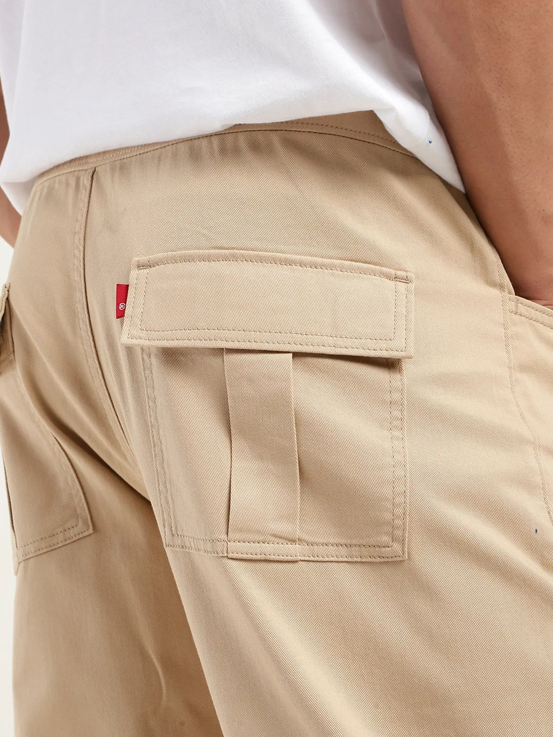 Men's Relaxed Fit Khaki Jogger Cargos