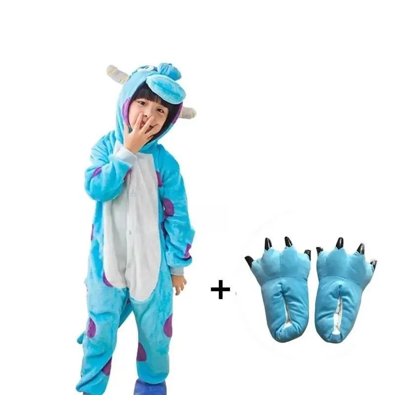 Monster Onesie With Matching Plush Slippers