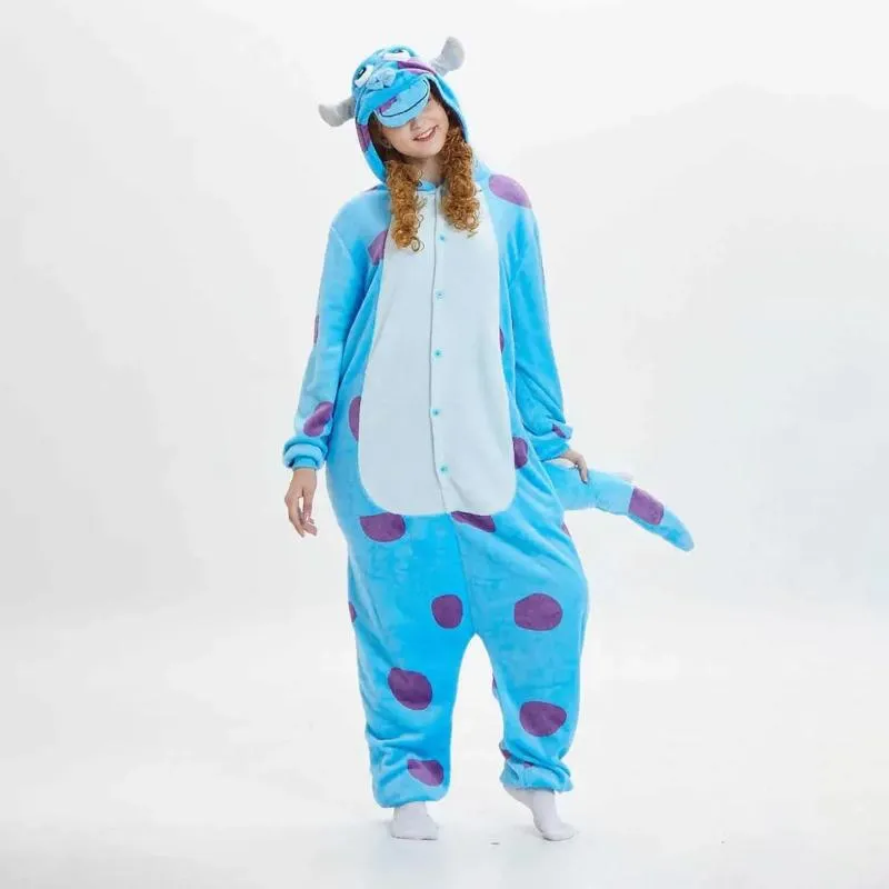 Monster Onesie With Matching Plush Slippers