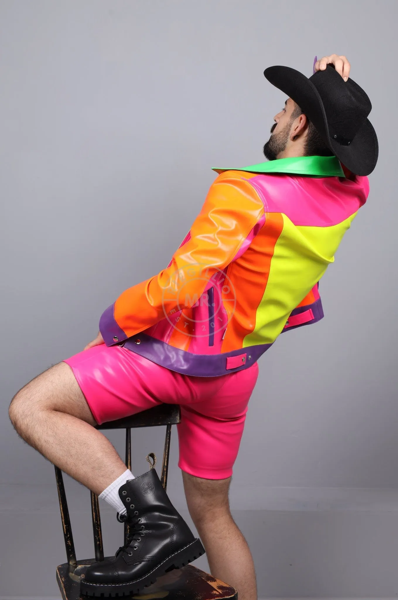 MR. Neon Colored Trucker Jacket