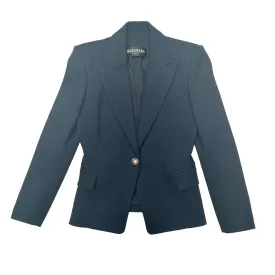 Navy Wool Blazer - M