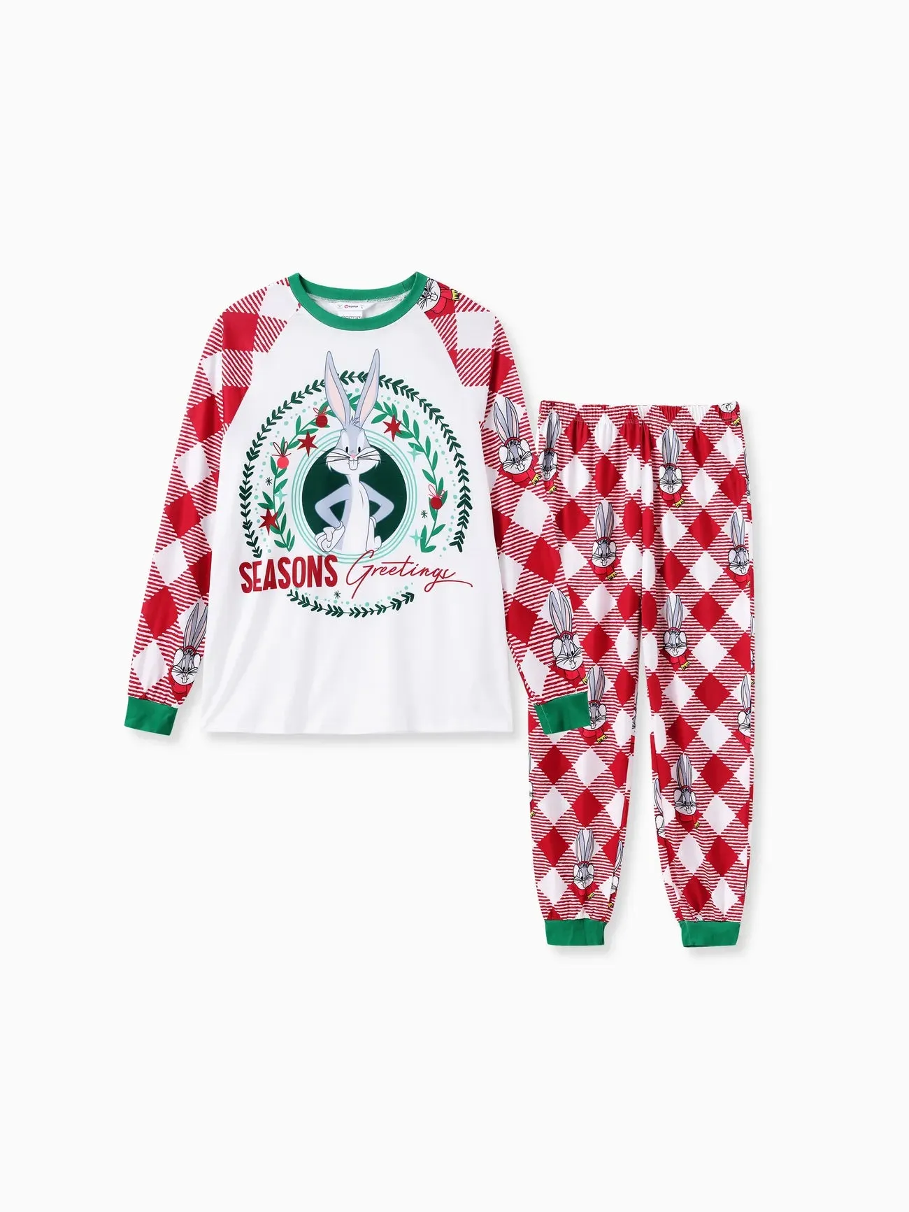 Printed Looney Tunes Family Matching Christmas Pajama Sets